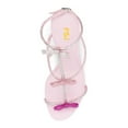 thumbnail image 4 of FSJ Women Sexy Bows Rhinestone Open Toe Sandals Strappy Stiletto High Heels Ankle Buckle Backless Wedding Party Dress Shoes Size 5 Pink, 4 of 4