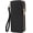 Black, variant on Double Zip Around PU Leather Wristlet Cell Phone Wallet