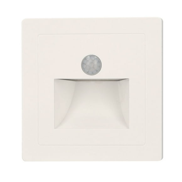 Lumière de Pas Filaire Intérieure Activée par le Mouvement Lumière d'Escalier LED Lampe de Contrôle Automatique Lumière de Pont LED Lumières Murales pour Escalier Porche Couloir Coin (AC Blanc)