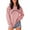Hot pink, variant on Auburet Womens Graphic Shirt Crew Neck Solid Color Long Sleeve Casual Loose Letter Pullover Tops