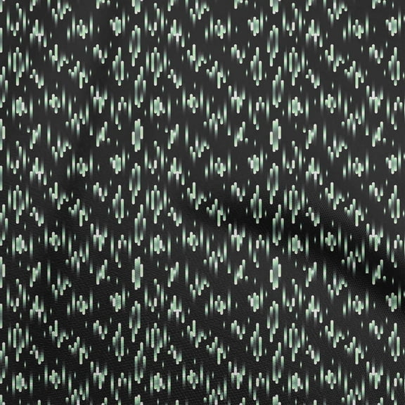 oneOone Polyester Spandex Black Fabric Brush Stroke Sewing Craft Projects Fabric Prints By Yard 56 Inch Wide