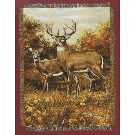 Hautman Brothers King Stag 48x60 Woven Tapestry Throw