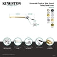 thumbnail image 4 of Kingston Brass KTDFLD6 NuWave Universal Front or Side Mount Toilet Tank Lever in Polished Nickel, 4 of 5
