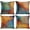 Blue and Orange, variant on Set of 4 Throw Pillow Covers Vintage Abstract Blue and Orange Messy Rust Painting Decorative Pillow Cases Home Decor Standard Square 18x18 Inches Pillowcases