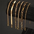 thumbnail image 4 of 6Pcs Gold Color Bracelet Set Boho Retro Thick Twist Cuban Chain Bracelet for Women 2024 New Trendy Quality Jewelry Gifts, 4 of 4