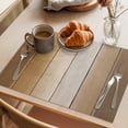thumbnail image 3 of Brown Gradient Placemats Set&nbsp;of 1 Wood Grain Farmhouse Retro Striped Heat Insulation Washable Place Mats, Non-Slip Table Mats for Dining Table Party Kitchen Decor,13x19 Inch, 3 of 9