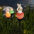 thumbnail image 3 of Escultura de luces solares resistente a la intemperie IP65 impermeable forma naranja Zulema Luces de césped, 3 of 8