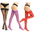 thumbnail image 6 of Bueautybox Thick Thigh Highs Lace Stockings Top Stockings Women's Sheer, 6 of 7