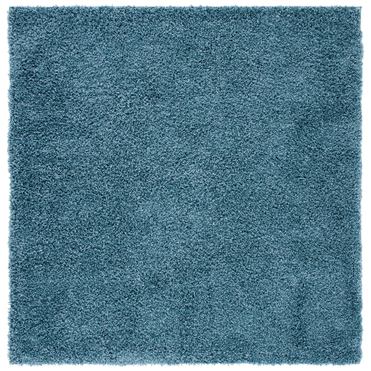 SAFAVIEH Venus Elijah Solid Plush Shag Area Rug, Blue, 6'7" x 6'7" Round