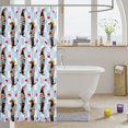 thumbnail image 3 of Manfei Retro Dachshund Shower Curtain 72Wx84L, Standing Puppy Bathroom Shower Curtain, Blue, 3 of 5