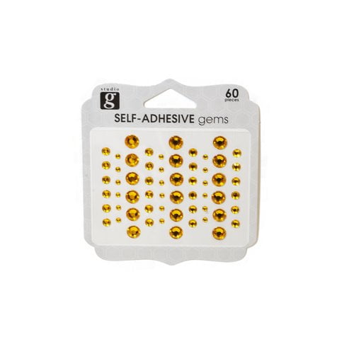 Studio G Gold Adhesive Gems, 60 Count, Embellishments