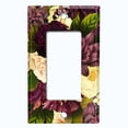 thumbnail image 5 of Metal Light Switch Plate Outlet Cover Purple White Rose Wallpaper ROS018, 5 of 13