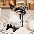 thumbnail image 2 of Costway 31 Keys Kids Piano Keyboard Toy Toddler Musical Instrument with Stool & Microphone Black, 2 of 9