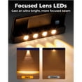 thumbnail image 2 of PENGX 4 Pack Fence lights Solar Powered  Christmas Limited Edition Solar Fence Lights LED  Solar Lights for Outside  Solar Wall Lights for  Deck  Step  Porch  Wall Fence, 2 of 7