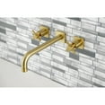 thumbnail image 2 of Kingston Brass KS6027DX Concord Two-Handle Wall Mount Roman Tub Faucet, Brushed Brass, 2 of 7