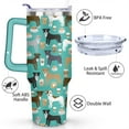 thumbnail image 3 of Double-Walled Dog Lover Coffee Tumbler 40oz - Durable Stainless Steel Mug with Handle & Straw - Cute Gift for Women, 3 of 7