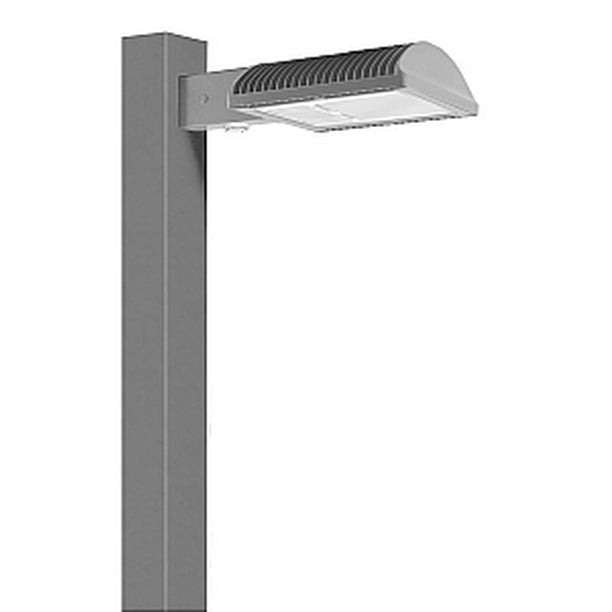 RAB Lighting 150W LED High Wattage Cool Type IV Gray Area Light with 8in Pole Dimmable with