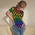 thumbnail image 5 of Naloa Dragon Scales Women's Short-Sleeved Onesie, One-Piece Swimsuit for Parties, dates, clubs - Large, 5 of 9
