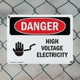 thumbnail image 5 of (2 Pack) High Voltage Electricity OSHA Danger Sign 24 Inch X 18 Inch Indoor / Outdoor Rust-Free Aluminum Metal Signs for Workplace, Workshop, and Construction Site, Made in the USA, 5 of 8
