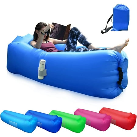 SINMI Hamac Gonflable, Sofa Gonflable Lounger Gonflable Portable ...