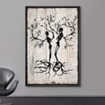 thumbnail image 2 of wall26 Canvas Print Wall Art Spooky Skeleton Tree Silhouettes on Wood Panels Nature Wilderness Illustrations Modern Art Rustic Relax/Calm Multicolor for Living Room, Bedroom, Office - 24"x36&quo, 2 of 5