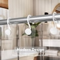 thumbnail image 6 of Shower Curtain Hooks White Shower Curtain Rings, Heavy Duty Metal Modern Decorative Shower Curtain Hooks Rust Proof Smooth Glide Shower Hooks for Shower Curtain, Shower Rod Hook, 12Pcs, 6 of 9
