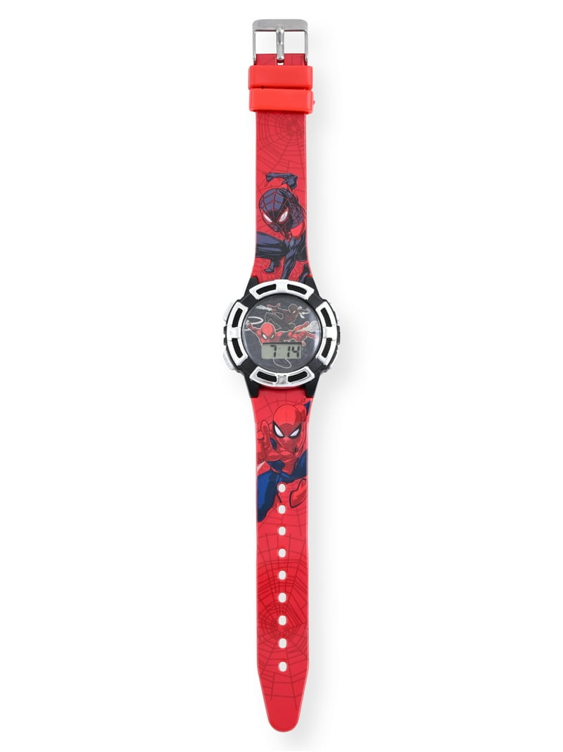 Marvel Spider-Man Kids Digital LCD Watch with Flashing Lights