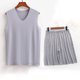 thumbnail image 3 of Conjunto Deportivo de los Hombres, Moda Casual de Color Sólido Cuello en V sin Mangas de Elasticidad Superior para el Desgaste Al Aire Libre, Traje Atlético de Humedad, 3 of 5