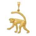 thumbnail image 4 of 14k Yellow Gold Monkey Charm Pendant, 4 of 7