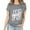 Gray, variant on Fesfesfes Tops for Women's Spring And Summer Casual Daily Round Neck Short Sleeve Print Graphic T-Shirt Short Sleeve Round Neck Top/Shirt T Shirt S(US:4)