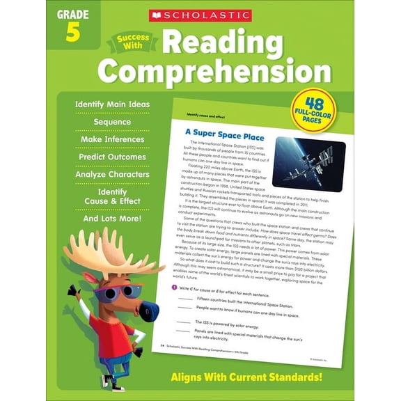 Scholastic Success with Reading Comprehension Grade 5 Workbook, (Paperback)