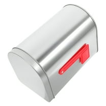 BESTSKY Small Metal Mailbox with Raised Signal Flags Post Mount Mailbox Tinplate Mailbox Toy for Classroom Playhouse Diy Craft Valentines Exchange and Decorating Activities