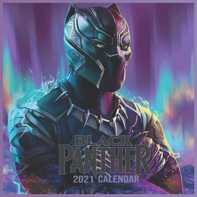 Black Panther Calendar 2021 Chadwick Boseman, 8.5" x 8.5" (Paperback