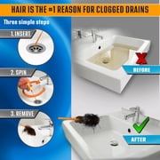 FlexiSnake Drain Weasel Pro Snake Hair Clog Remover, Starter Kit 2 Pack
