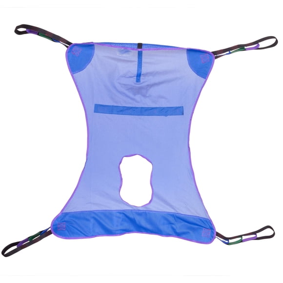 ProBasics Écharpe de Levage Intégrale avec Ouverture pour Commode - Écharpe de Levage Intégrale en Maille pour Patient pour la Douche et la Maison, Écharpe de Transfert pour Personnes Âgées et Handicapées, Couverture de Transfert pour Patient et Dispositif d'Assistance avec Coussinet de Levage