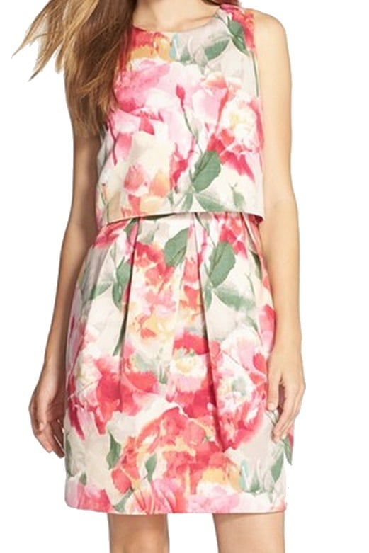 eliza j floral sheath dress