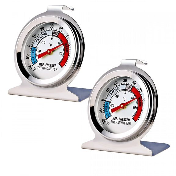 GJX 2 Pack Refrigerator Freezer Thermometer Large Dial Analog Thermometer