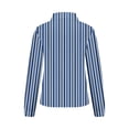 thumbnail image 4 of Fnooota Womens Button Down Shirts, Casual Long Sleeve Stripe Fall Tops Blue Size M, 4 of 5