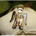 thumbnail image 7 of Two Tone Angel Brooch In Vintage Designer, Religious Pin, Choir Angel, Christmas Angel Costume Jewelry, 7 of 7