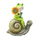 thumbnail image 4 of Estatua de rana para jardín, figurita de rana, escultura impermeable para el hogar, simulación en miniatura de resina. Pasto verde, 4 of 7