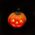 thumbnail image 2 of Fun Express Halloween Orange Plastic Lantern Decoration, Set of 5, 2 of 3