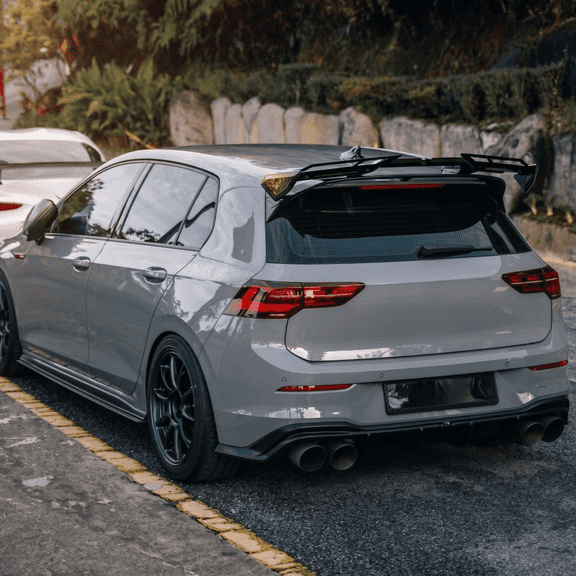 NARPES Universal Rear Window Roof Spoiler Wing Gloss Black Compatible with Most Hatchback/SUV/Wagon Hatch Mount
