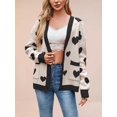 thumbnail image 5 of Women'S Cardigan Soft Pocketed Long Sleeves Casual Knitted Open Front Cardigan Sweaters Black  XL, 5 of 6