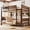 Brown, variant on DeepRoar Queen over Queen Bunk Bed, Wood Bunk Bed with Storage Shelves, Upgraded Slats and Tray, Convertible to 2 Queen Size Beds, Bunk Bed for Teens, Adults. Space Saving Bunk Bed for Bedroom, Dorm