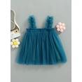 thumbnail image 2 of xiaxaixu Robe en Tulle pour Fille, Robe d'Été Unie Plissée Sans Manches pour Fête et Spectacle sur Scène, 2 of 8