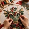 thumbnail image 5 of Fantasy Dragon Patchwork DIY Kit, Multi‑Color Dragon Motif Set, Beginner Quilting Hobby Supplies, for Indoor Living Room Study Display D, 5 of 8
