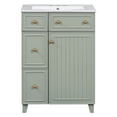 thumbnail image 5 of MAYEERTY 24" Bathroom Vanity Cabinet - Ceramic Sink, 2 Drawers, Durable for Daily Bathroom Use, 5 of 22