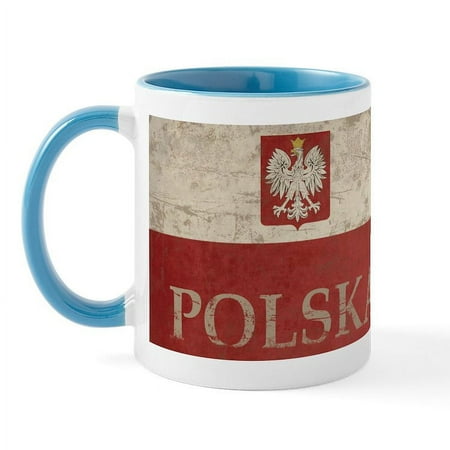 

CafePress - Vintage Polska Mug - 11 oz Ceramic Mug - Novelty Coffee Tea Cup