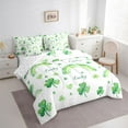 thumbnail image 3 of Feelyou St. Patrick's Day Bedding Comforter Set 7pcs, Rainbow Shamrock King Bedding Sets, 3 of 8