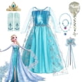 thumbnail image 2 of Disfraz de la reina de las nieves para niña, vestido de princesa de Frozen para fiesta de Carnaval y graduación, 2023, 2 of 3